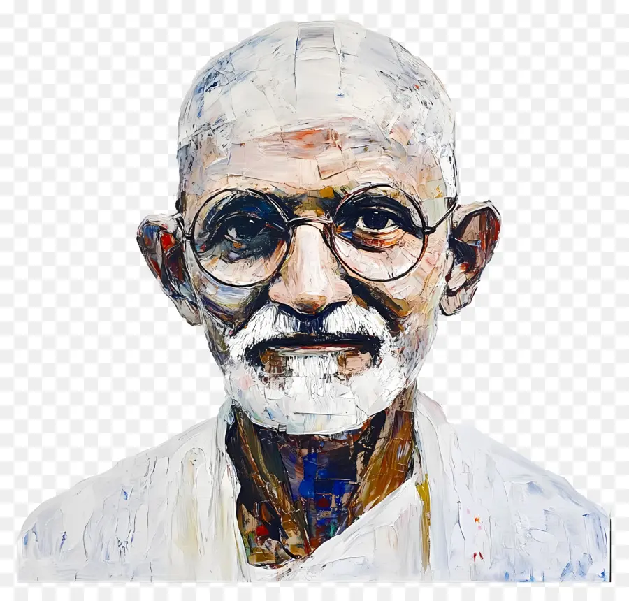 Gandhi，Ilustração De Uma Pessoa PNG