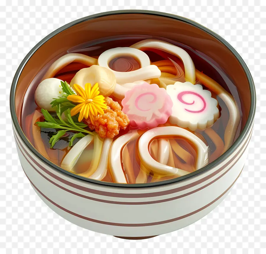 Udon，Udon Com Narutomaki PNG