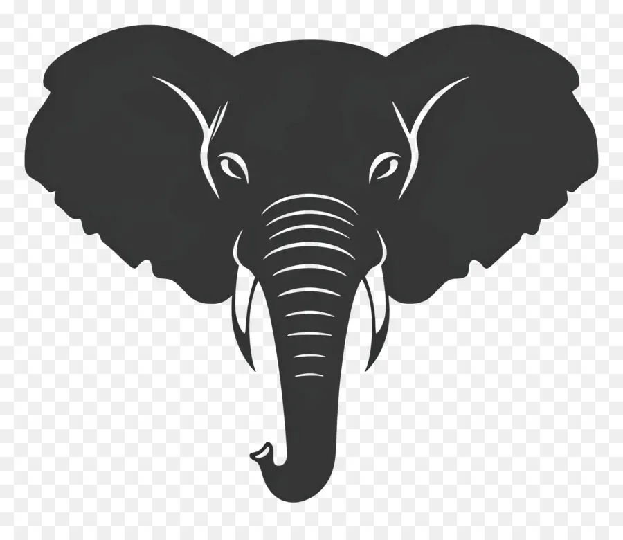 Silhueta De Elefante，Cabeça De Elefante PNG