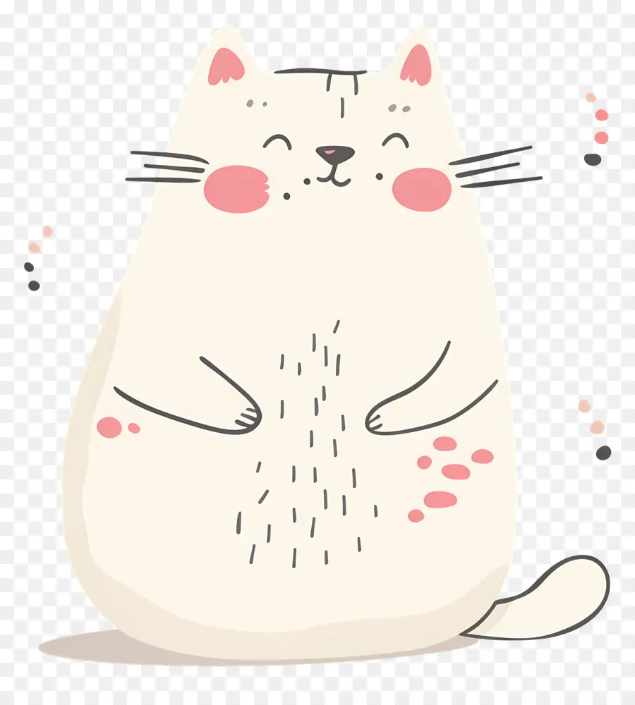 Gato Fofo，Gato Branco PNG