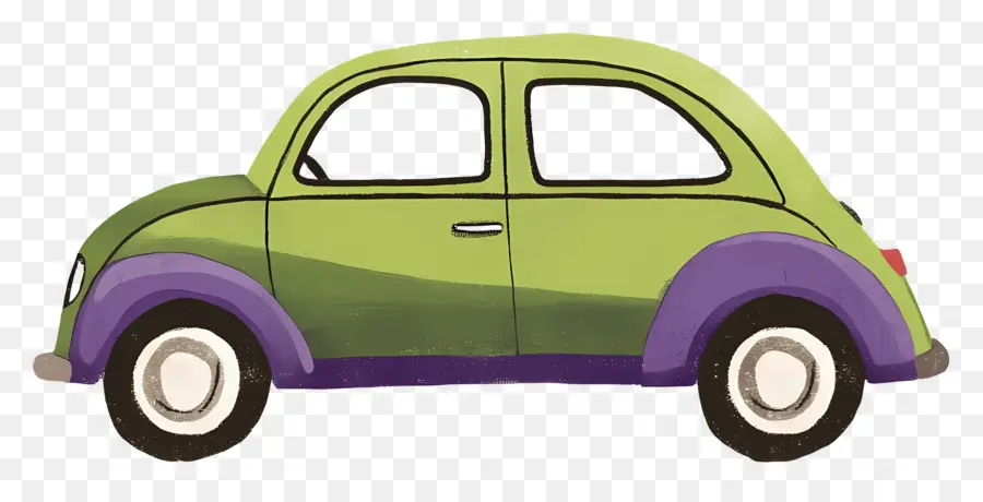 Carro De Desenho Animado，Carro Verde PNG