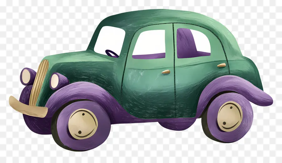 Carro De Desenho Animado，Carro De Brinquedo Colorido PNG