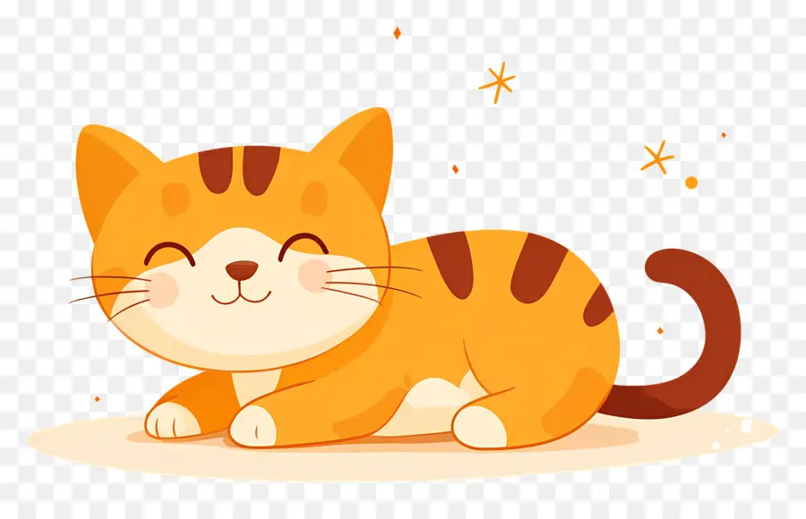 Desenho De Gato，Gato Laranja PNG