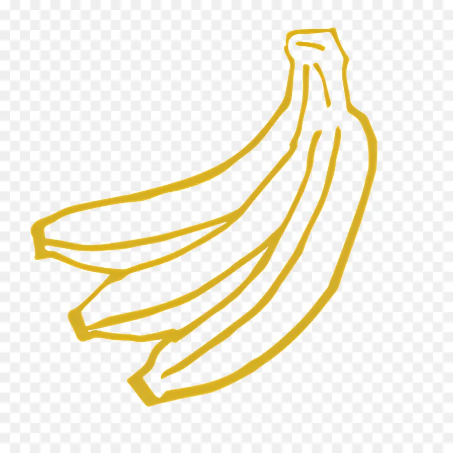 Esboço De Comida，Bananas Amarelas PNG