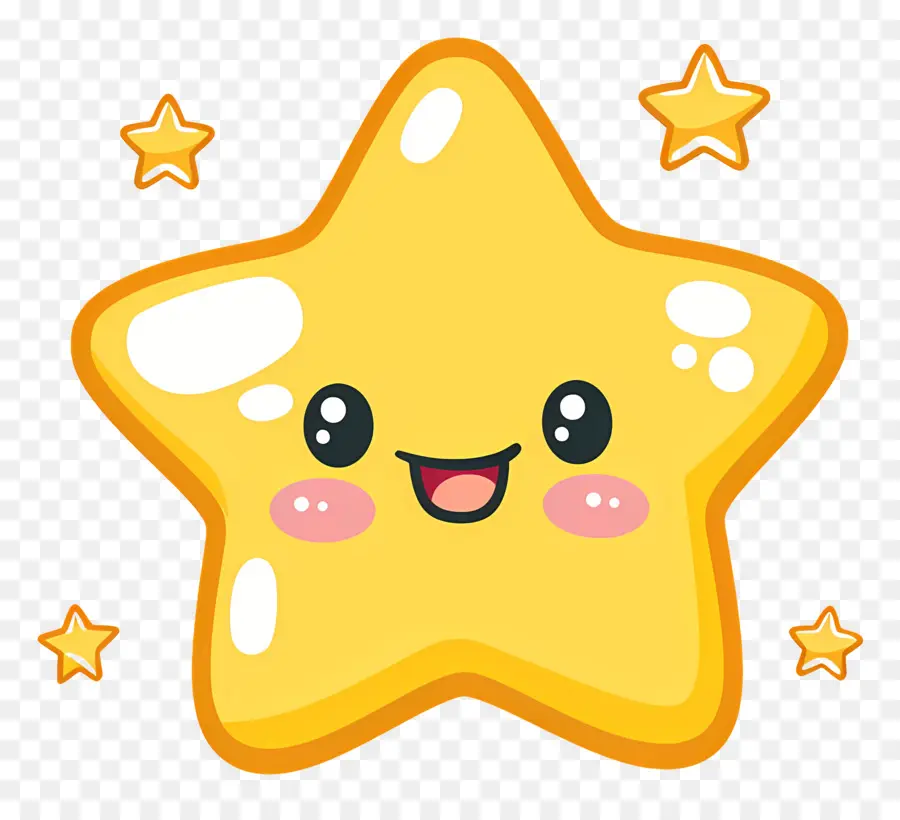 Estrela Kawaii，Estrela Fofa PNG