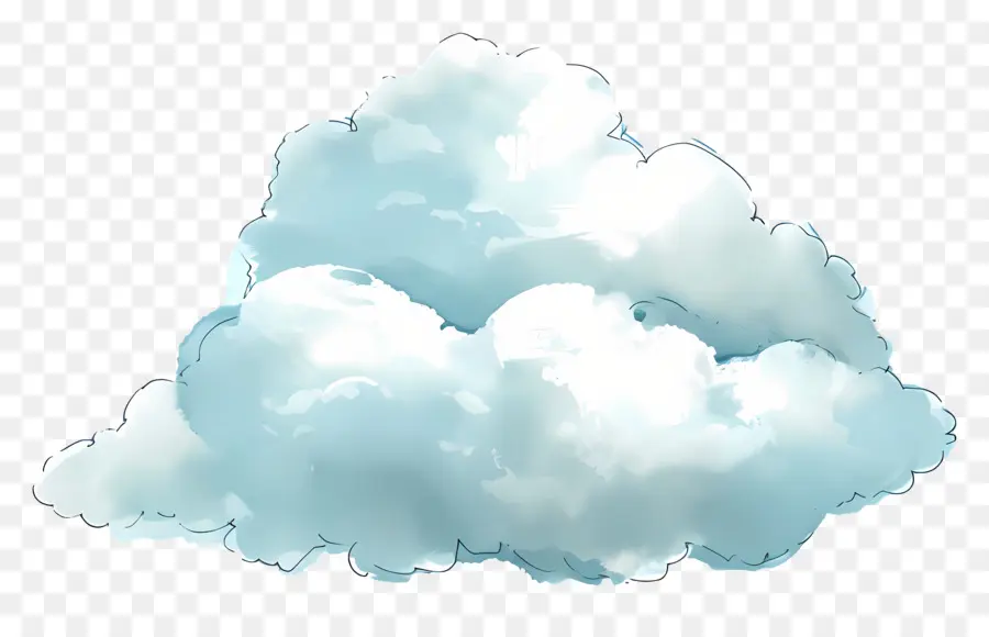 Nuvem Aquarela，Nuvens PNG