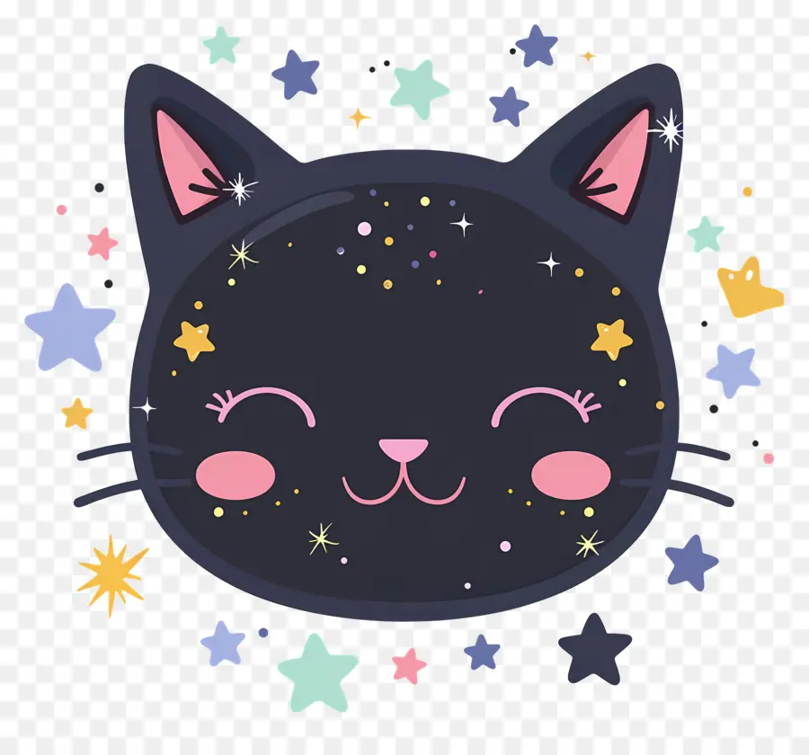 Gato Kawaii，Gato Preto PNG