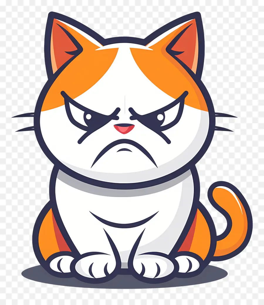 Desenho De Gato，Gato Irritado PNG