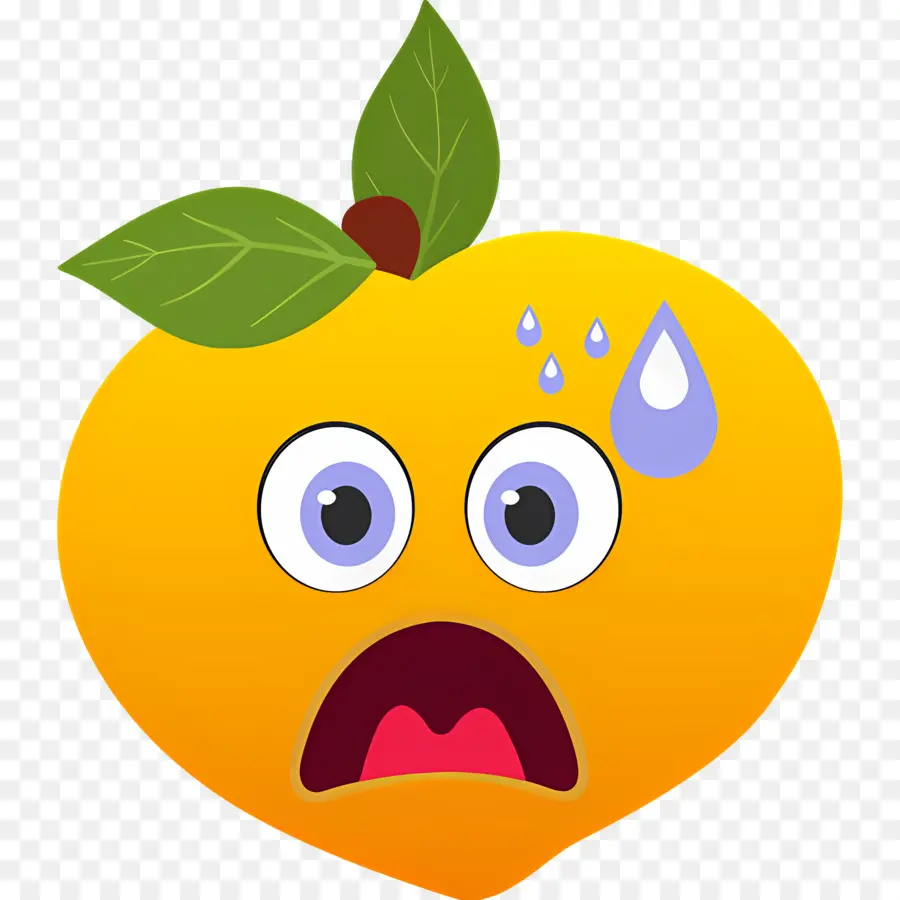 Emoji Pêssego，Pêssego Surpreso PNG