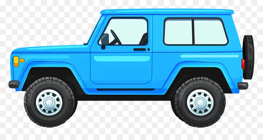 Carro Animado，Suv Azul PNG