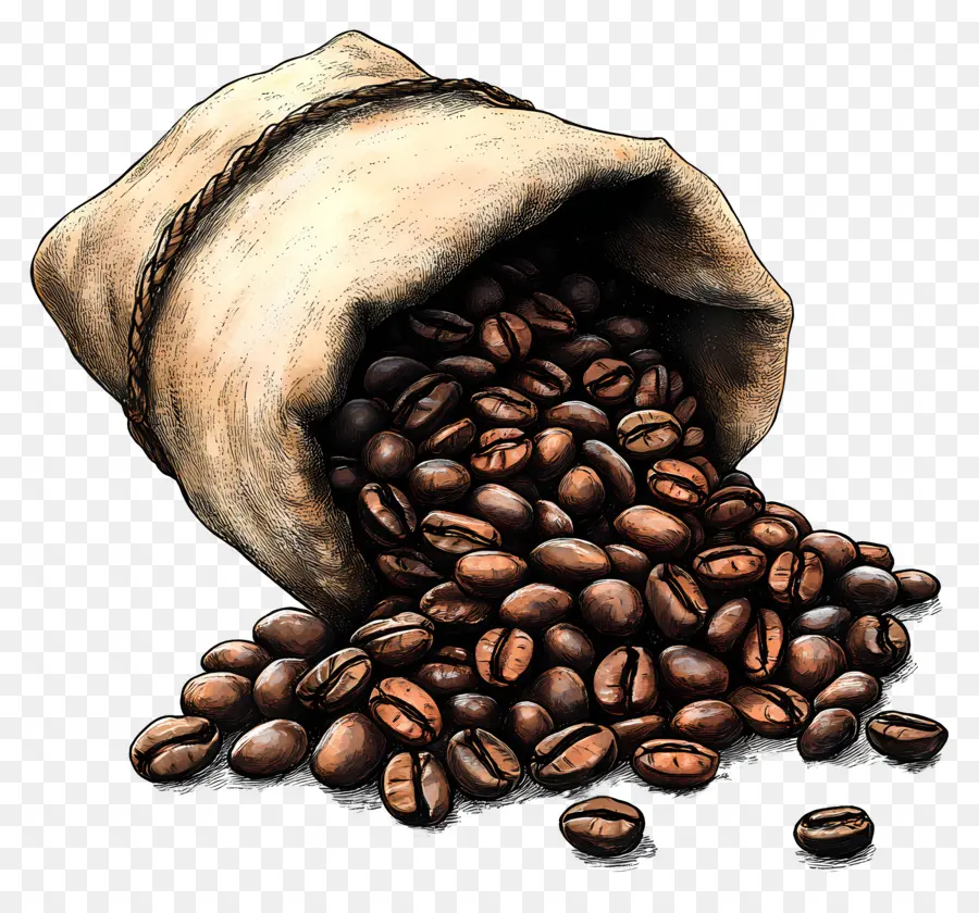 Grãos De Café，Bolsa PNG