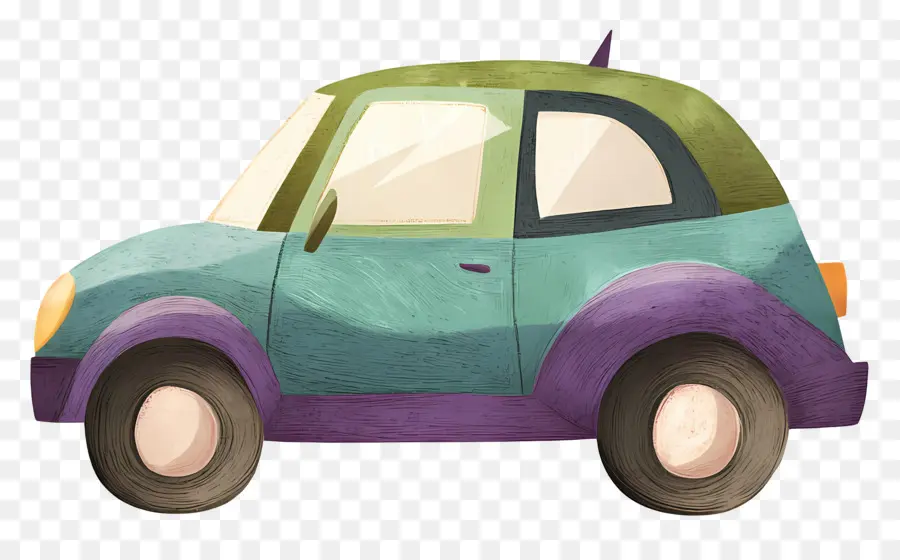 Carro De Desenho Animado，Carro De Brinquedo Colorido PNG