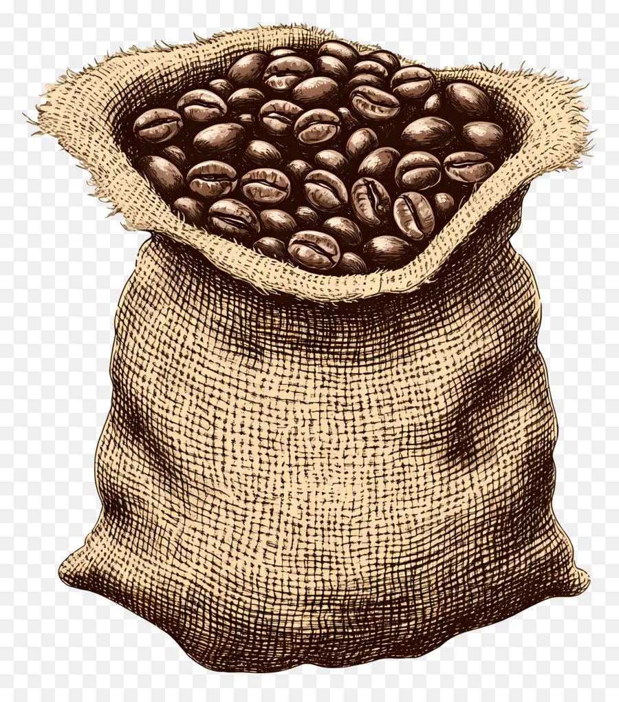 Grãos De Café，Bolsa PNG