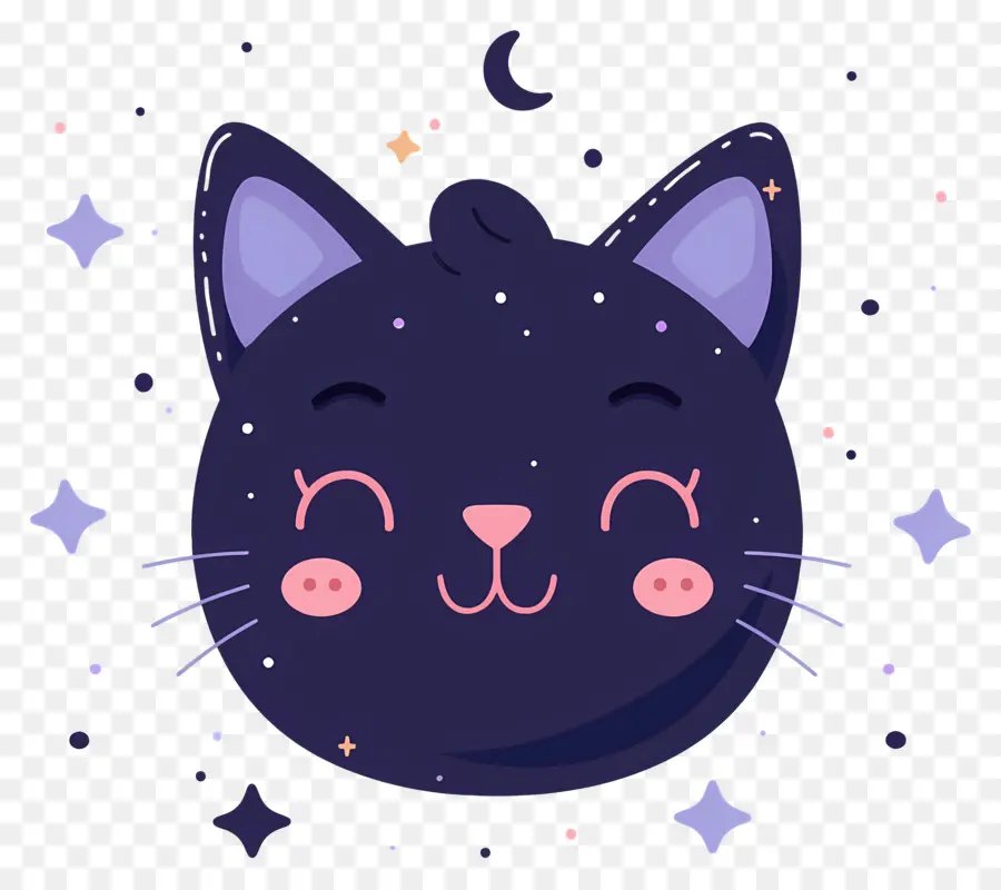 Gato Kawaii，Gato Preto PNG