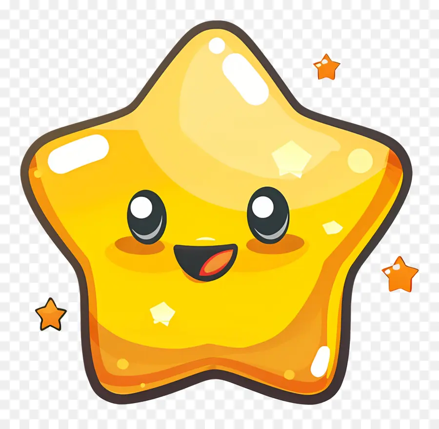 Estrela Kawaii，Estrela Fofa PNG