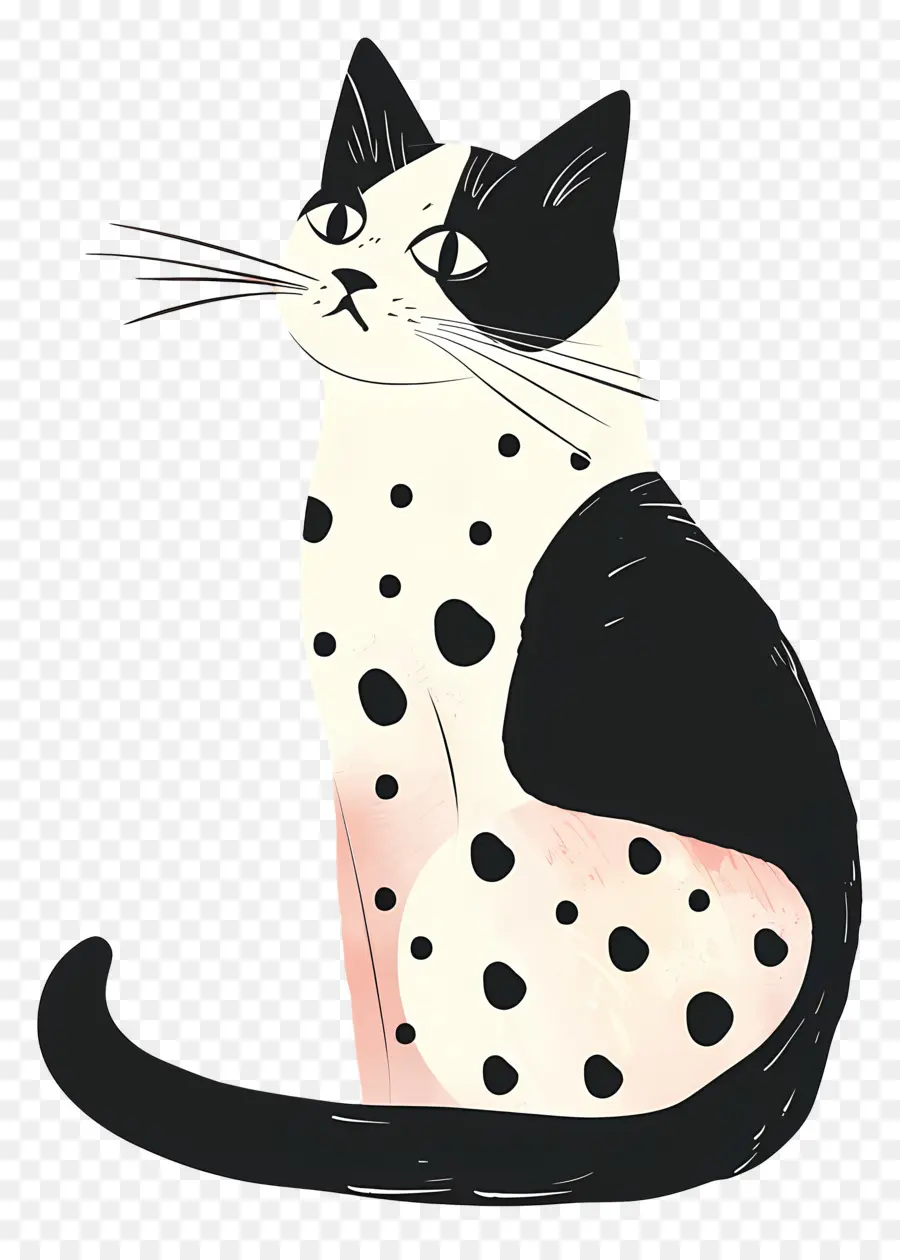 Gato Fofo，Gato Malhado Sentado PNG