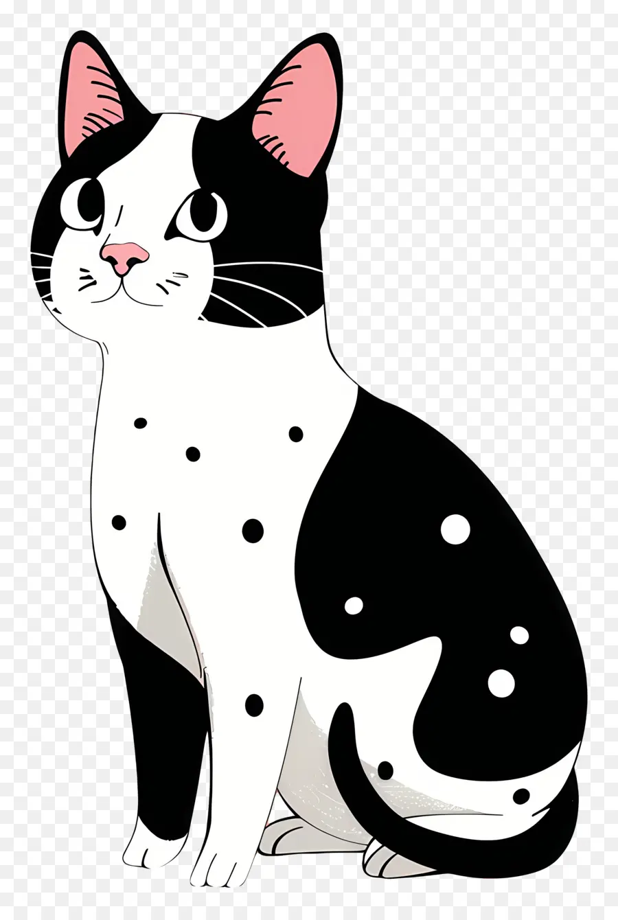 Gato Fofo，Gato Preto E Branco PNG