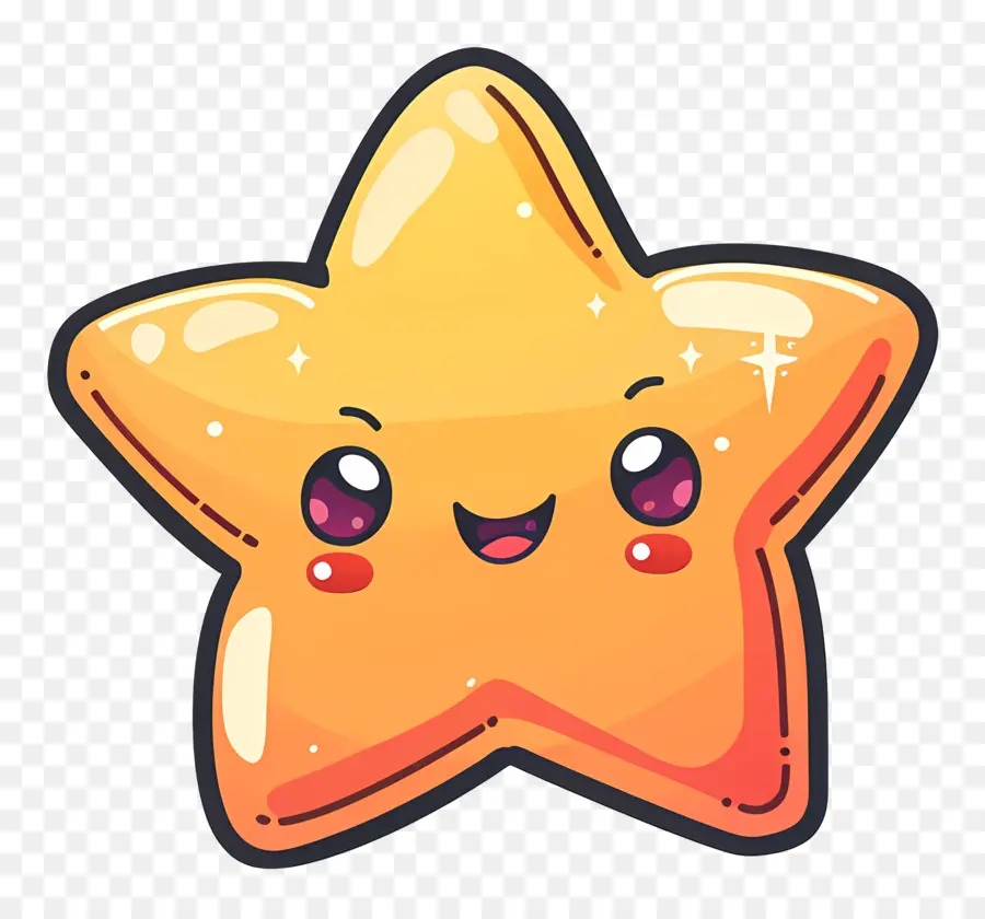 Estrela Kawaii，Estrela Fofa PNG