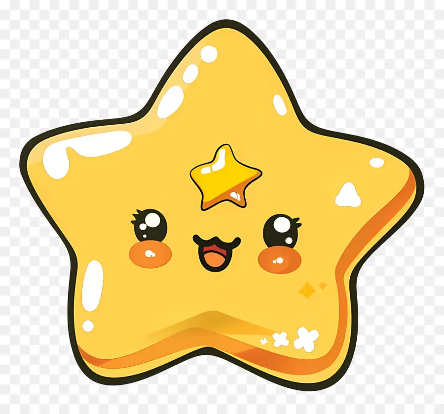 Estrela Kawaii，Estrela Sorridente PNG