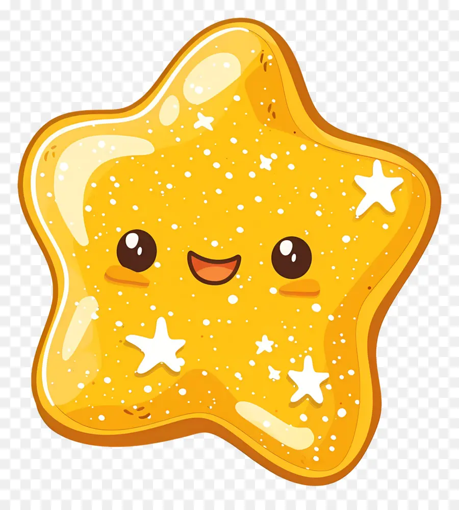 Estrela Kawaii，Estrela Amarela PNG