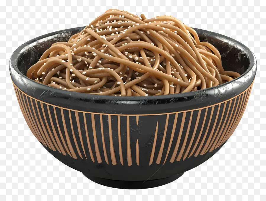 Macarrão Soba，Macarrão Com Gergelim PNG