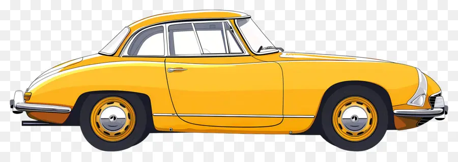 Carro Animado，Carro Amarelo PNG