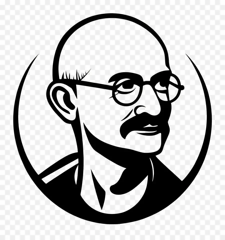 Gandhi，Ilustração De Uma Pessoa PNG