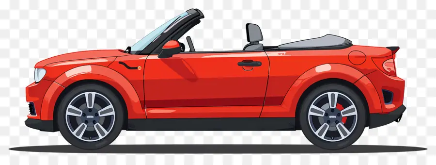 Carro Animado，Conversível Vermelho PNG