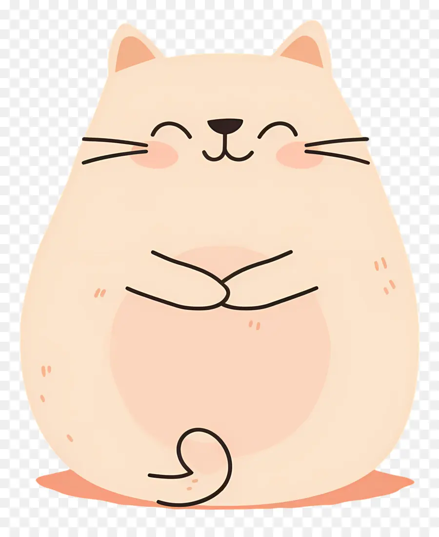 Gato Fofo，Gato Bege Com Blush PNG