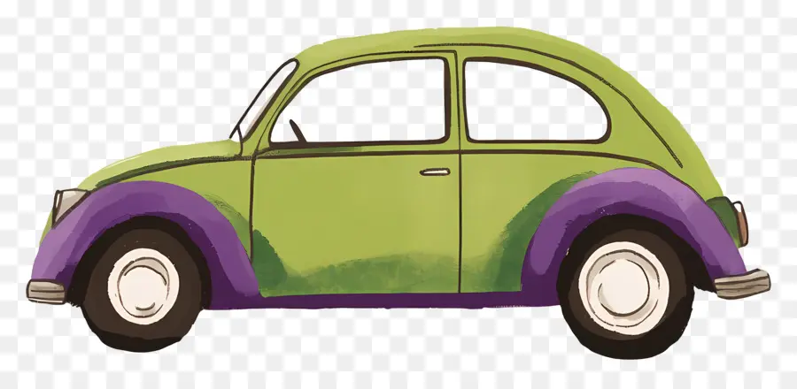 Carro De Desenho Animado，Carro Verde PNG