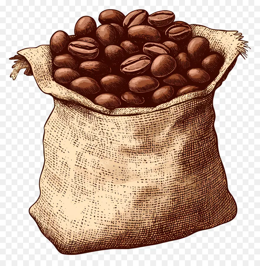 Grãos De Café，Bolsa PNG