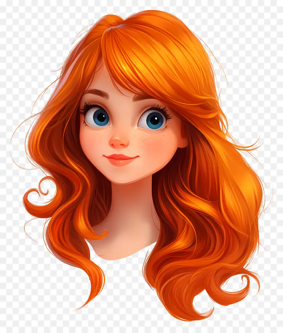 Cabelo De Menina，Garota Ruiva Dos Desenhos Animados PNG