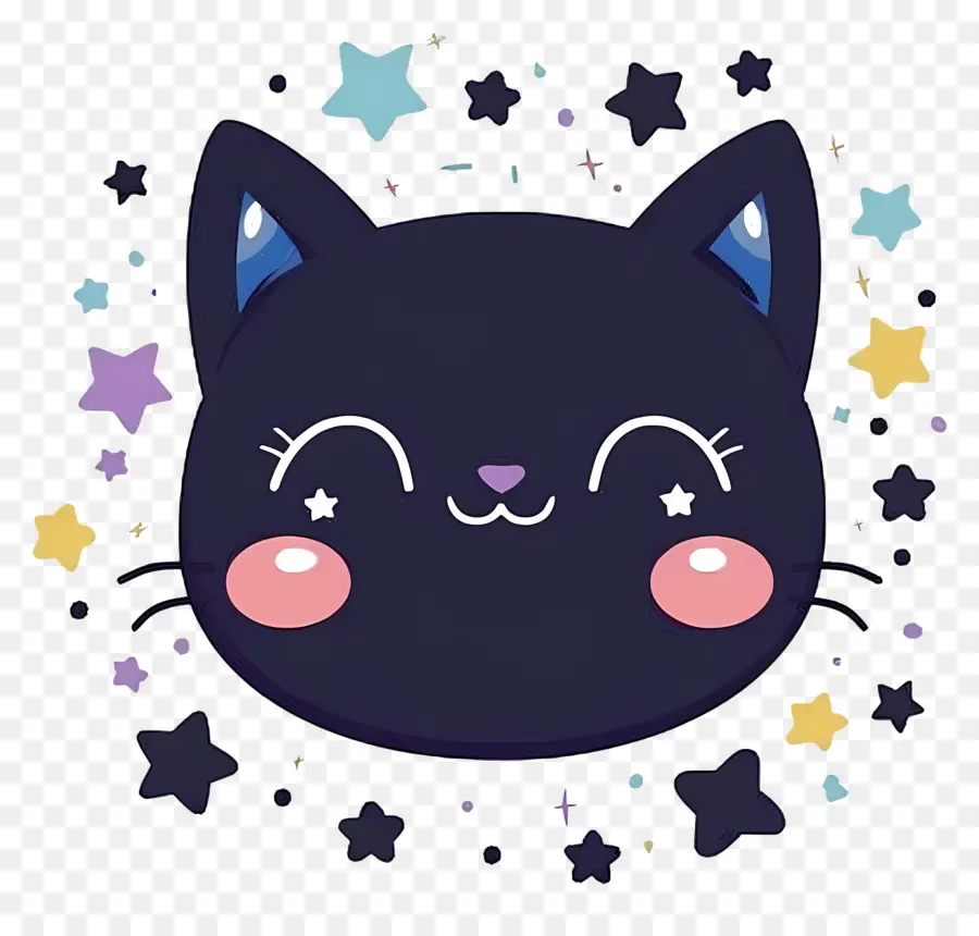 Gato Kawaii，Gato Preto PNG