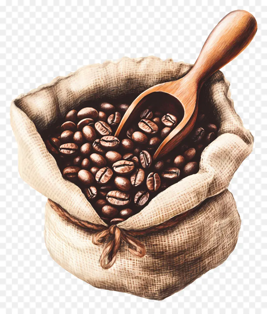 Grãos De Café，Bolsa PNG