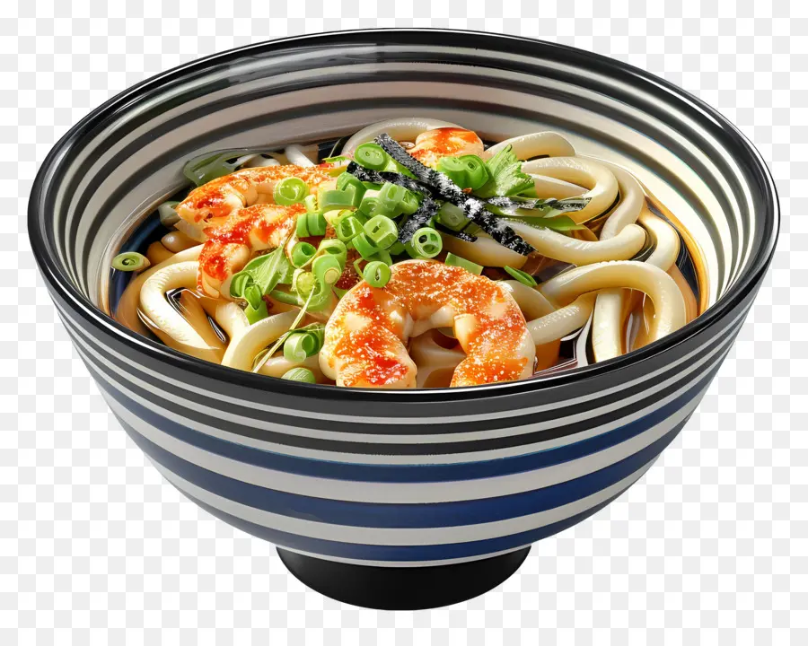 Udon，Udon Com Camarão PNG