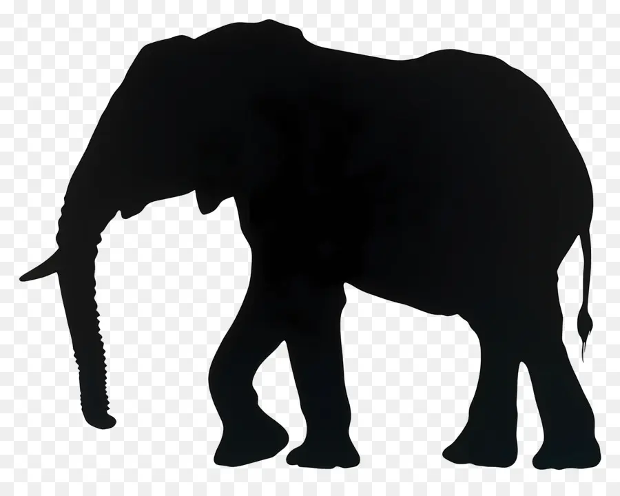 Silhueta De Elefante，Elefante Vermelho PNG