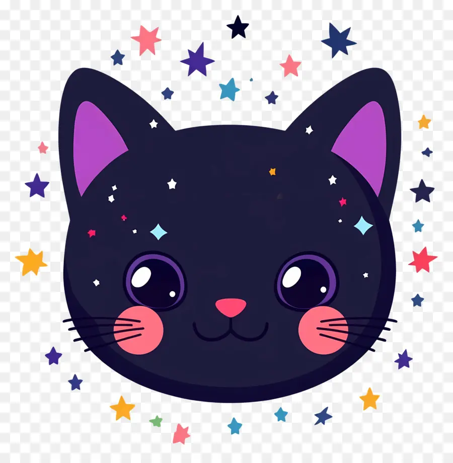 Gato Kawaii，Gato Preto PNG