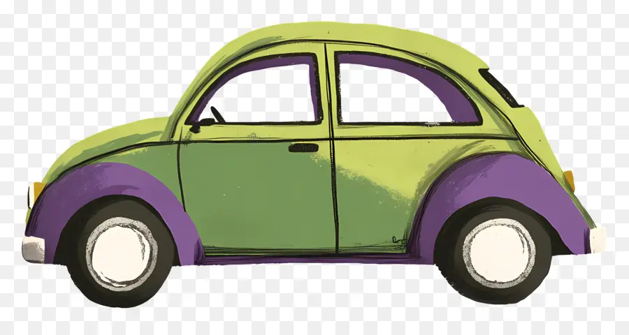 Carro De Desenho Animado，Carro Verde PNG