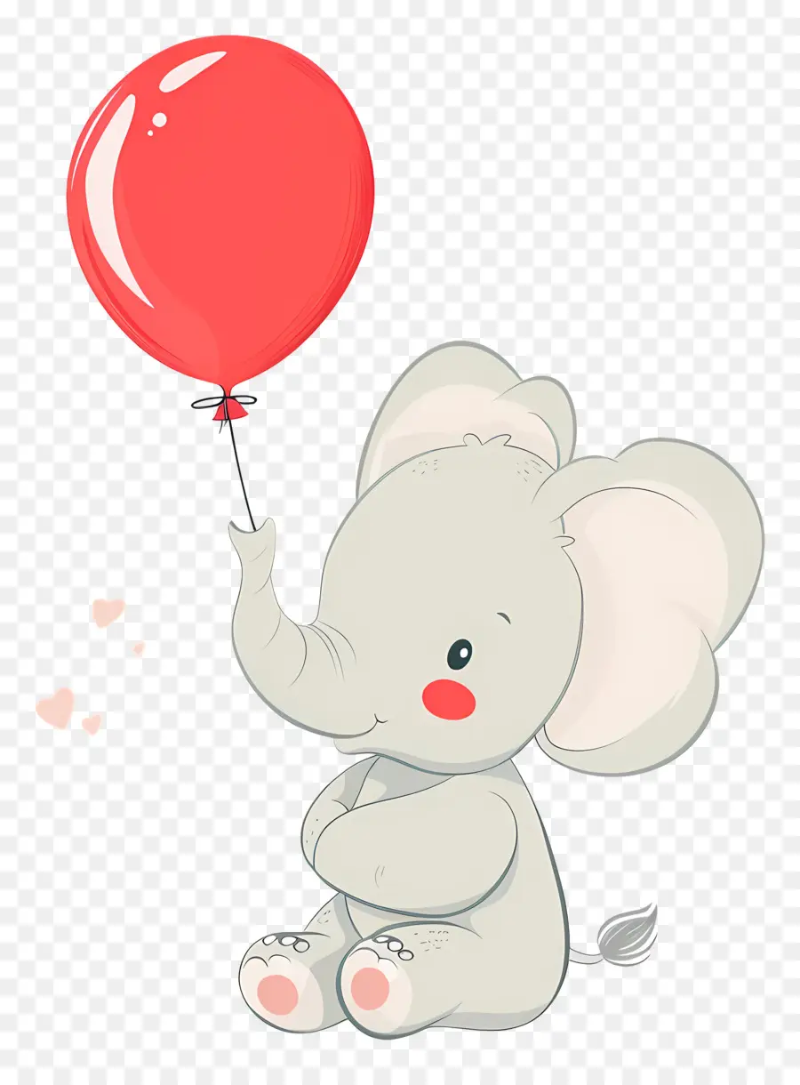 Bebê Elefante，Elefante Com Balão PNG