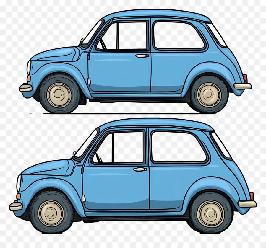 Carro De Desenho Animado，Mini Carro Azul PNG