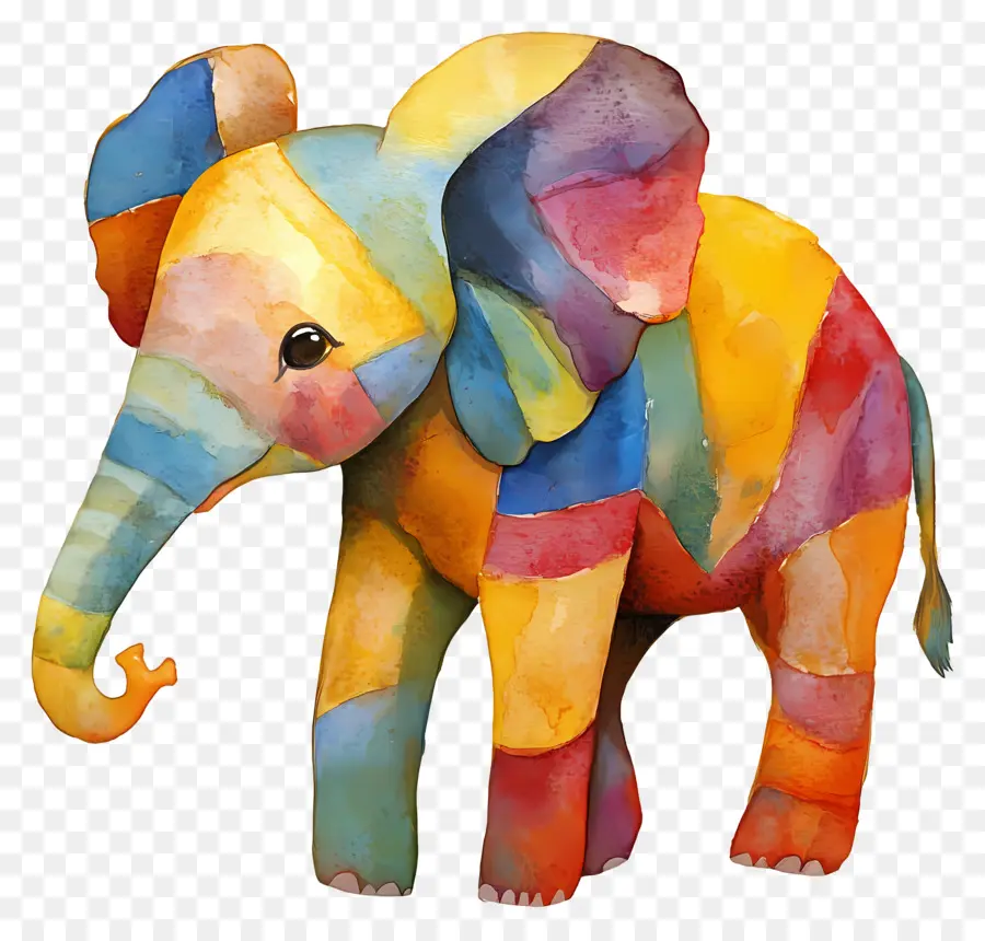 Elefante Aquarela，Elefante Fofo PNG