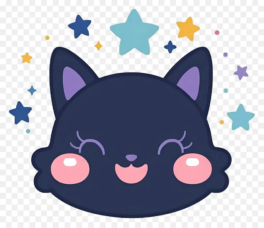 Gato Kawaii，Gato Preto PNG