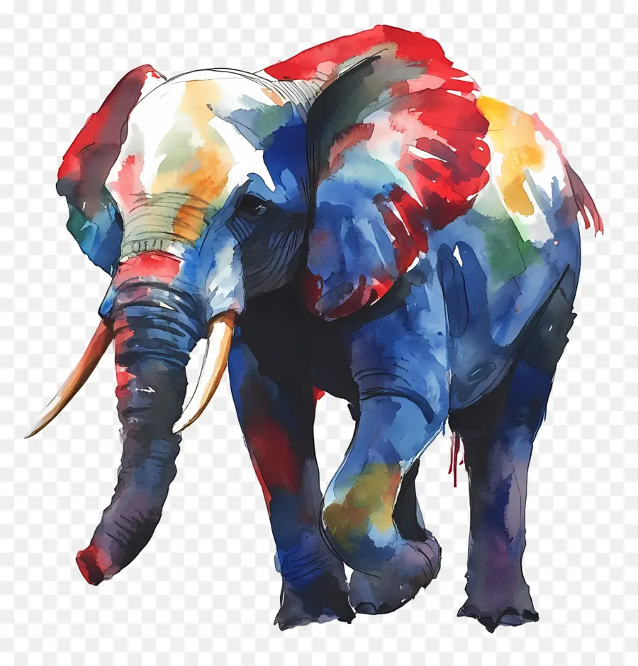 Elefante Aquarela，Elefante PNG