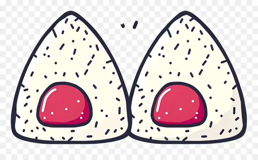 Umeboshi Onigiri，Onigiri Simples PNG