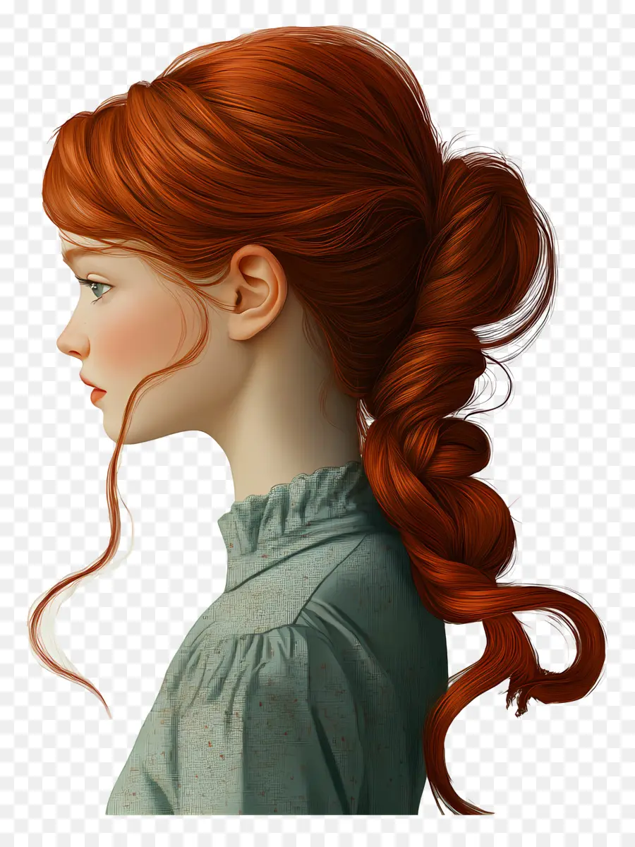 Cabelo De Menina，Mulher Ruiva PNG