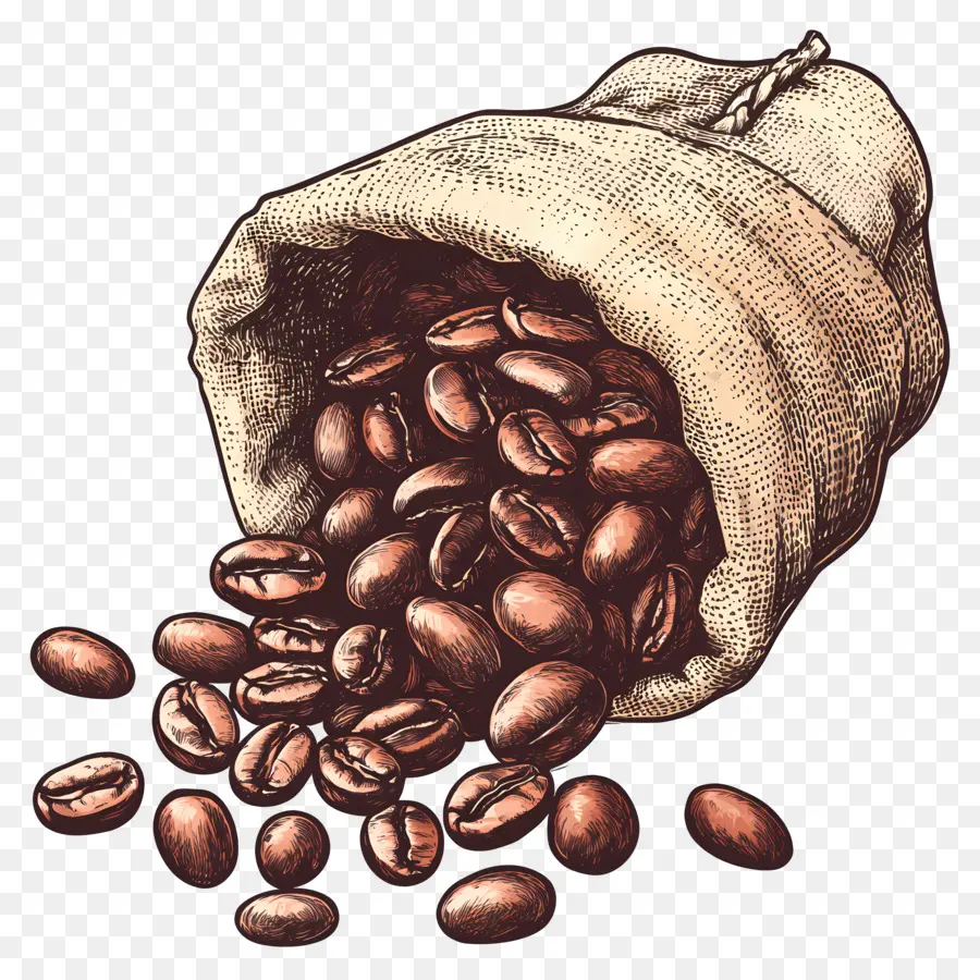 Grãos De Café，Bolsa PNG