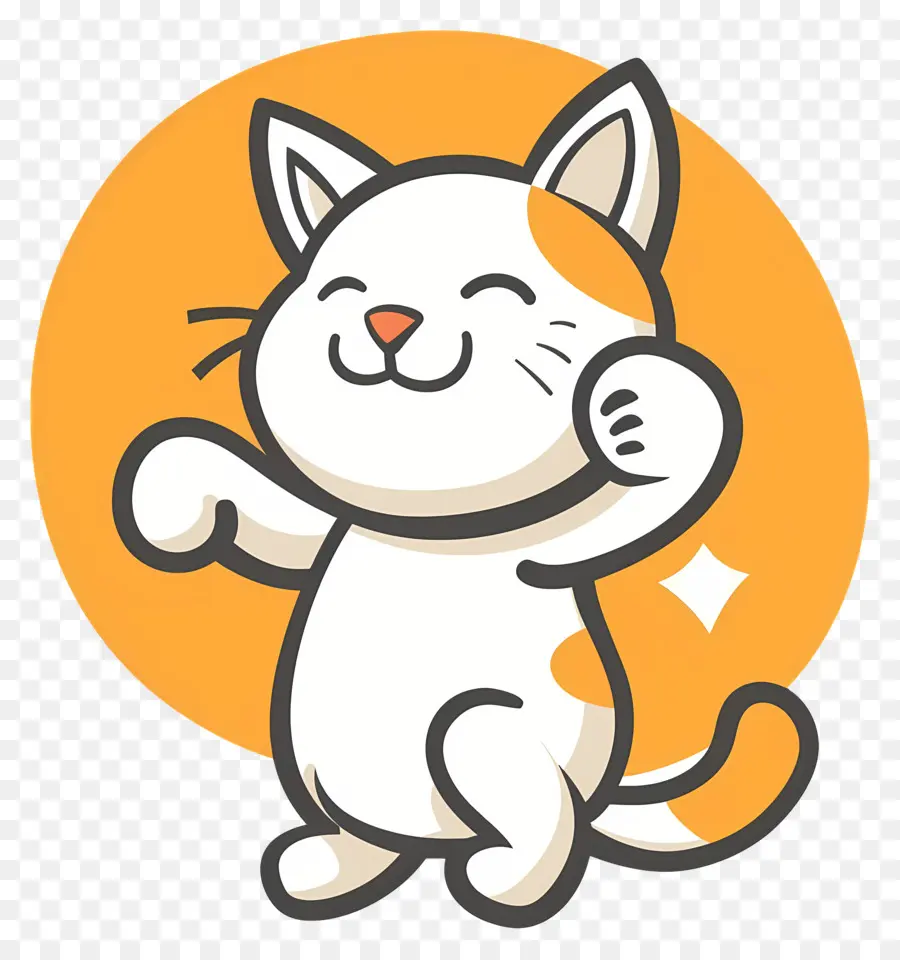 Gato Kawaii，Gato Branco PNG