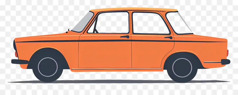 Carro De Desenho Animado，Carro Laranja PNG