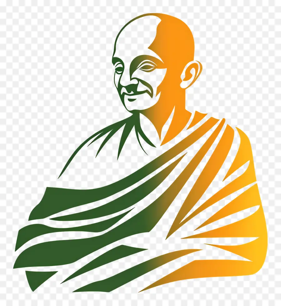 Gandhi，Ilustração De Uma Pessoa PNG