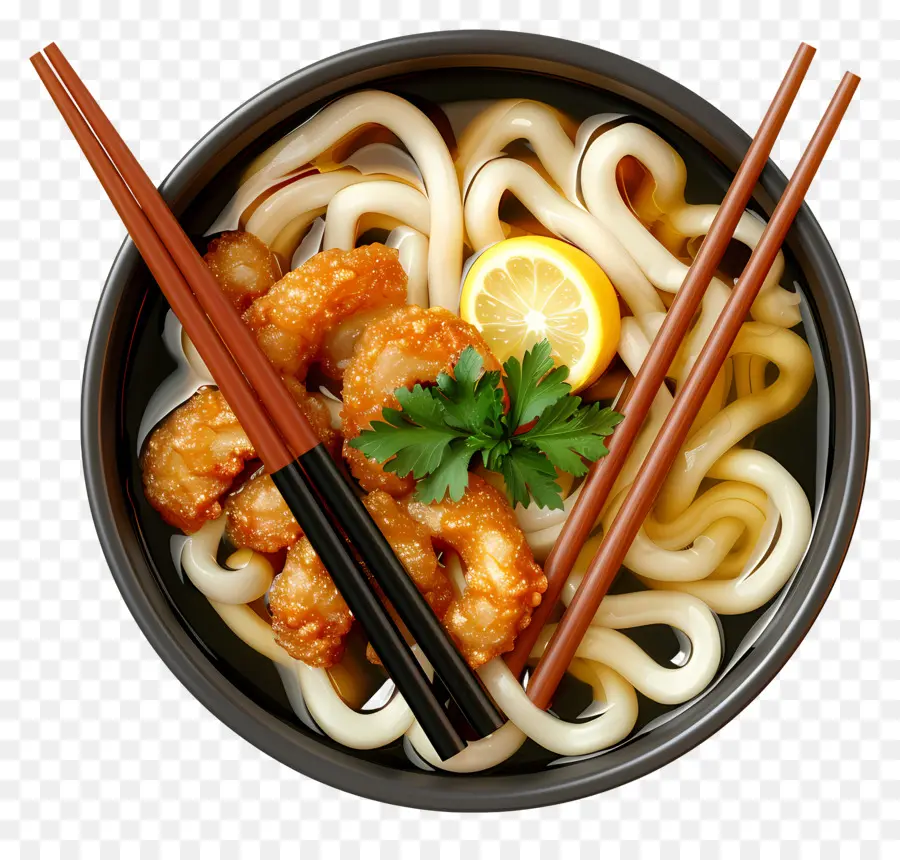 Udon，Udon Com Frango PNG